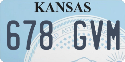 KS license plate 678GVM
