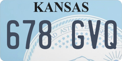 KS license plate 678GVQ