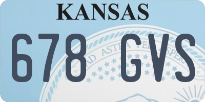 KS license plate 678GVS