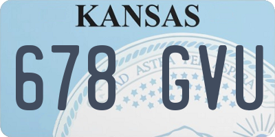 KS license plate 678GVU