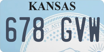 KS license plate 678GVW