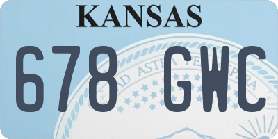 KS license plate 678GWC