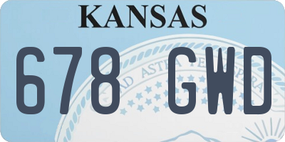 KS license plate 678GWD