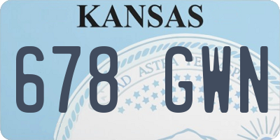 KS license plate 678GWN