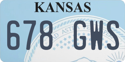 KS license plate 678GWS