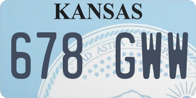 KS license plate 678GWW