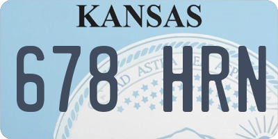KS license plate 678HRN