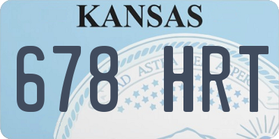 KS license plate 678HRT