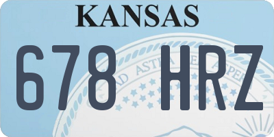 KS license plate 678HRZ