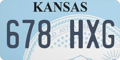 KS license plate 678HXG