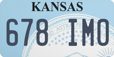 KS license plate 678IMO