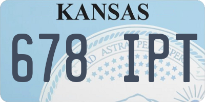 KS license plate 678IPT