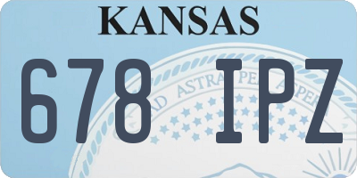 KS license plate 678IPZ