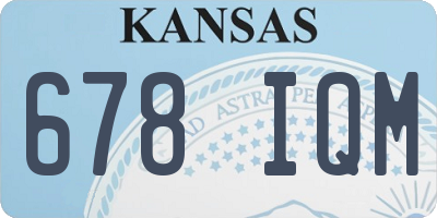 KS license plate 678IQM