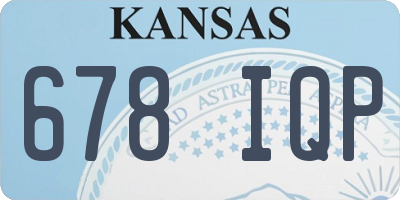 KS license plate 678IQP