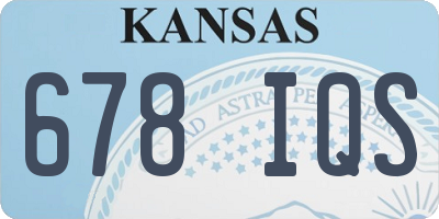KS license plate 678IQS