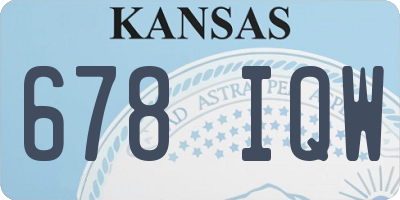 KS license plate 678IQW
