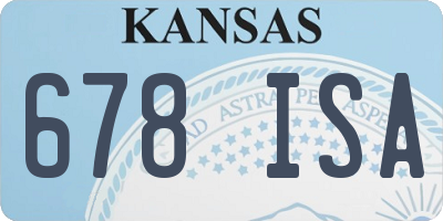 KS license plate 678ISA