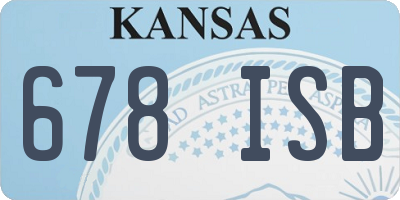KS license plate 678ISB