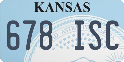 KS license plate 678ISC