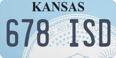 KS license plate 678ISD