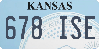KS license plate 678ISE