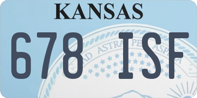 KS license plate 678ISF