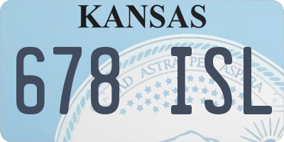 KS license plate 678ISL