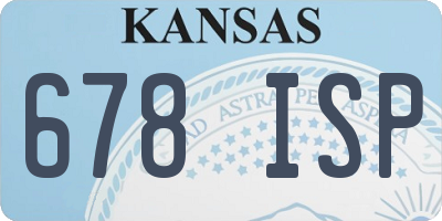 KS license plate 678ISP