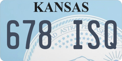 KS license plate 678ISQ