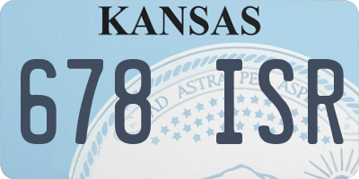 KS license plate 678ISR