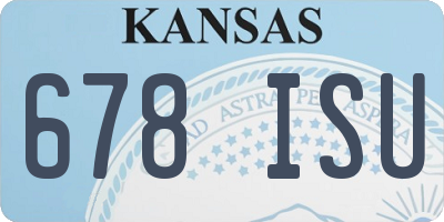 KS license plate 678ISU