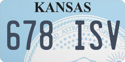 KS license plate 678ISV