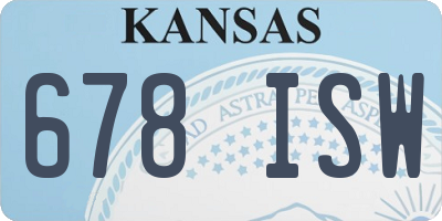 KS license plate 678ISW