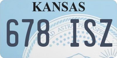 KS license plate 678ISZ