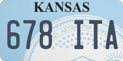 KS license plate 678ITA