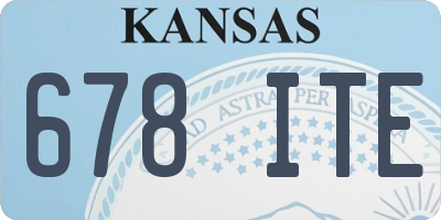 KS license plate 678ITE