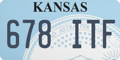 KS license plate 678ITF
