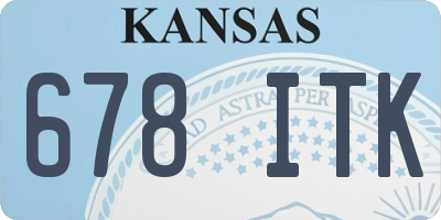 KS license plate 678ITK
