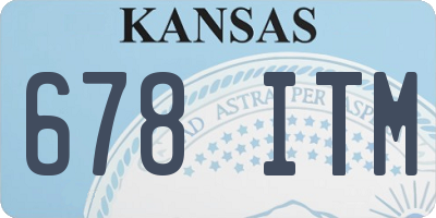 KS license plate 678ITM