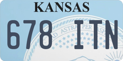 KS license plate 678ITN
