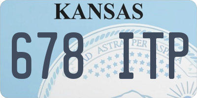 KS license plate 678ITP