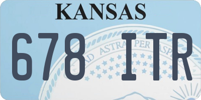 KS license plate 678ITR