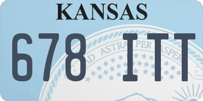 KS license plate 678ITT