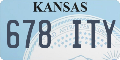 KS license plate 678ITY