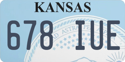 KS license plate 678IUE