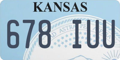 KS license plate 678IUU