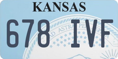 KS license plate 678IVF