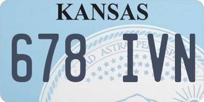 KS license plate 678IVN