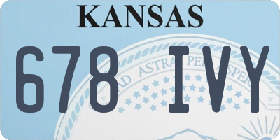 KS license plate 678IVY